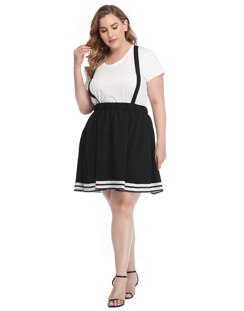 Amazon.com: HDE Plus Size Suspender Skirt 1X-4X Elastic
